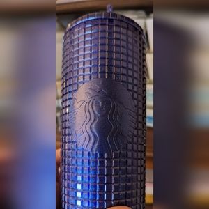 Cobalt Grid Tumbler Starbucks NWT 24 oz